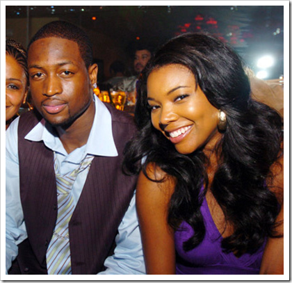 dwyane wade and gabrielle union. NBA baller Dwyane Wade and his